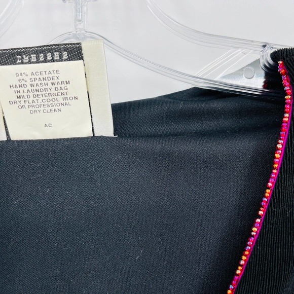 VTG 90s Y2K VeVe Dresses Velvet Leopard Outfit Top Skirt Beaded STRETCH Women 12 - Picture 5 of 11